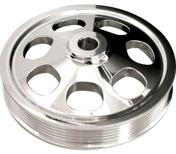 BILLET Suit Saginaw Pump (77 & Up) Press-On Shaft & Serpentine Belt Power Steering Pump Pulley BSFM1035PC Autofit
