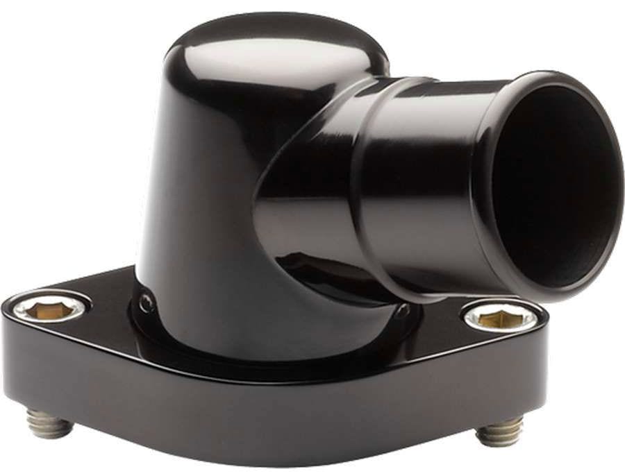 BILLET Suit SB & BB Chev, 15° Thermostat Housing - Black BSBLK90320 Autofit