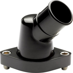 BILLET Suit SB & BB Chev, 45° Thermostat Housing - Black BSBLK90420 Autofit