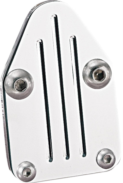 BILLET Suit SB Chev Fuel Pump Block Off Plate Ball Milled - Polished BS41120 Autofit