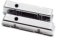 BILLET Suit SB Chev - Tall Aluminium Valve Covers Ball Milled - Polished BS95220 Autofit