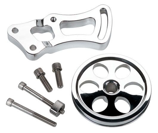 BILLET Suit SB Chev, V-Groove Pulley (Short W/P) Power Steering Pulley & Bracket BS12120 Autofit