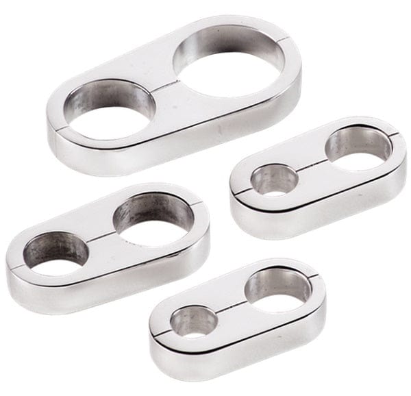 BILLET Suit x2 .500" O.D Braided Hose Separators - Polished BS68120 Autofit