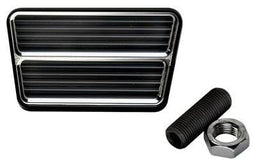 BILLET Universal Wth Ribbed Pedal, 3-11/32" W x 1-15/16" H Rectangle Brake/Clutch Peddal - Black Anodized BS199315 Autofit