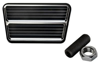 BILLET Universal Wth Ribbed Pedal, 3-11/32" W x 1-15/16" H Rectangle Brake/Clutch Peddal - Black Anodized BS199315 Autofit