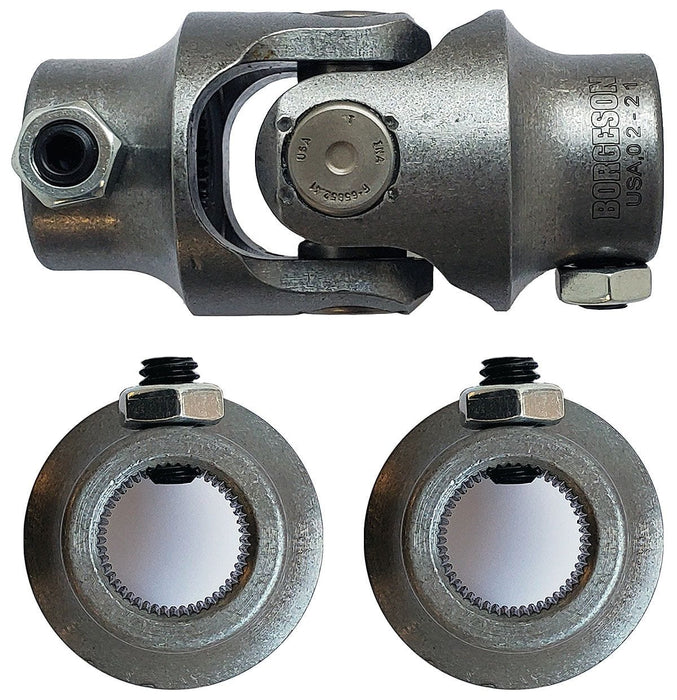 BORGESON 3/4"-38 x 3/4"-48 - Spline x Spline Borgeson Steel Single Needle Bearing Universal Joint BOR013737 Autofit