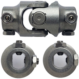 BORGESON 3/4"DD x 17mm DD - Spline x Spline Borgeson Stainless Steel Single Needle Bearing Universal Joint BOR114946 Autofit