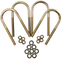 CALVERT Suit 2.50" O.D Tube x 7" Long (Set of 4) Round U-Bolts CTUR250X70 Autofit