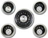 CLASSIC Kit Includes 3-3/8" KPH Speedo With 2-1/8" Accessories Gauges, Curved All American Tradition 5 Gauge Set With High Step S/S Bezel CIAT00SHC Autofit