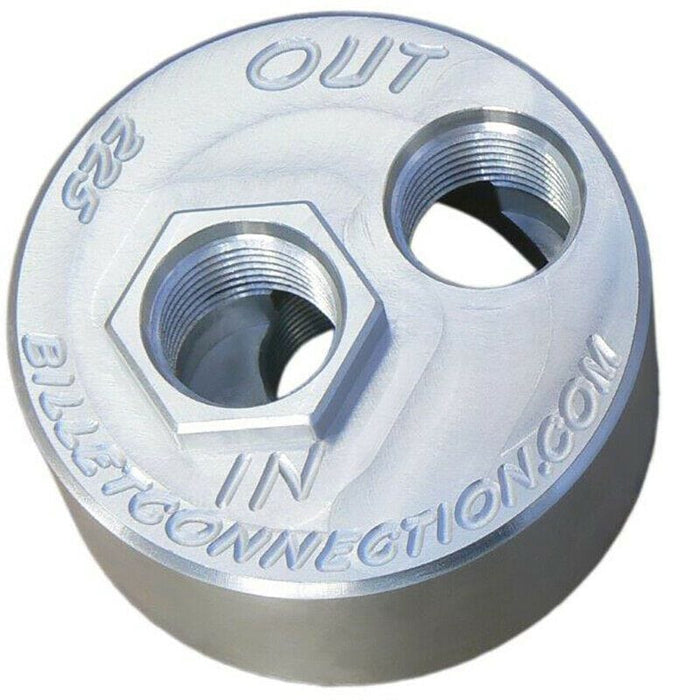 CLEARVIEW Suit Late Chev LS Series With 22 x 1.5 Thread -10AN Billet Oil Block Adapter Kit - Clear Anodised CV226 Autofit