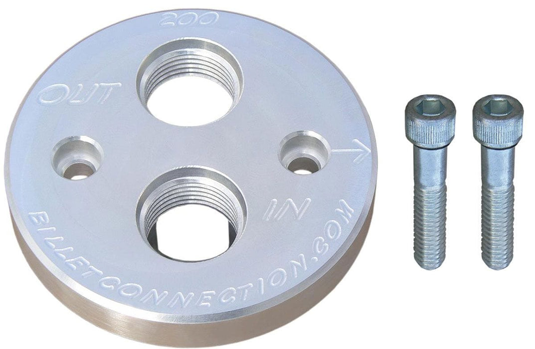 CLEARVIEW Suit SB & BB Chev -12 ORB Billet Oil Block Adapter Kit - Clear Anodised CV200 Autofit