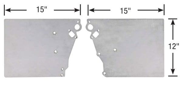 COMPENG 2-Piece Suit GM LS Series Aluminium Front Motor Plate MOC3995 Autofit