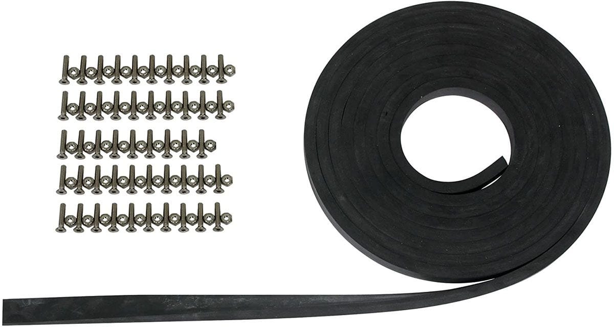 COMPENG 3/8" Thick Rubber Seal With 50 Stainless Screws & Loc Nuts Windsheild Install Kit MOC4902 Autofit