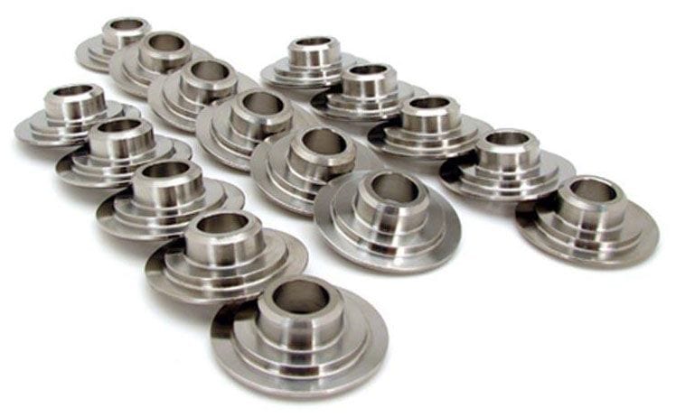 CROWER 15.3 grams, 1.100", .700" dia. +.070" installed ht. Titanium Super Seven Retainers for 1.550" dia. Dual Spring C86767-16 Autofit