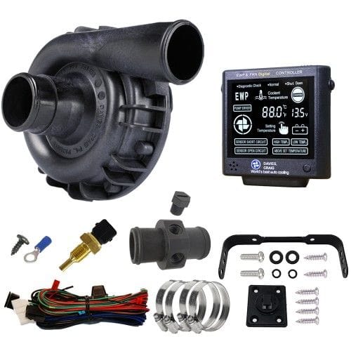 DC Nylon Electric Water Pump - 115 Litres/Min Suit Engines 6-8 Cyl Over EWP & LCD Controller Kit DC8930 Autofit