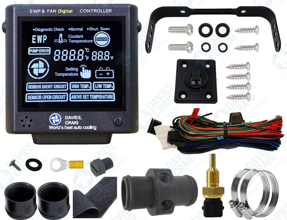 DC Suit 12 & 24 Volt LCD EWP & Fan Controller V2 DC8002 Autofit