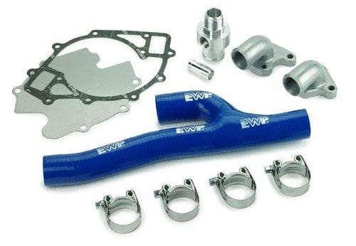 DC Suit 429-460 BB Ford EWP Header Adaptor Kit - Blue DC8630 Autofit