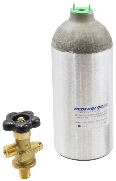 DEDENBEAR 2.5 lbs CO2 Bottle With Valve DE-AB25V Autofit