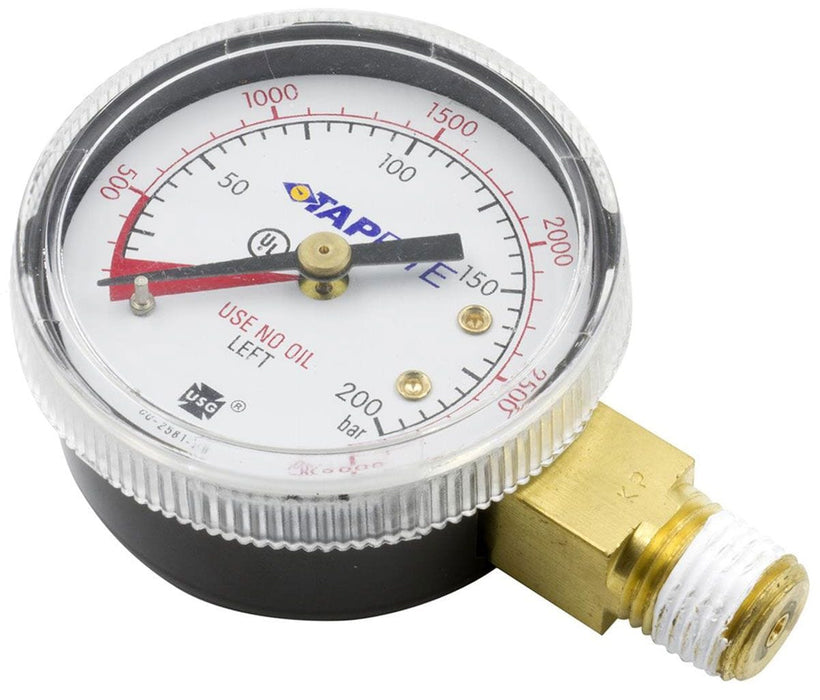 DEDENBEAR High Pressure Gauge for CO2 Regulator, 0-3000 psi DE-GHP Autofit