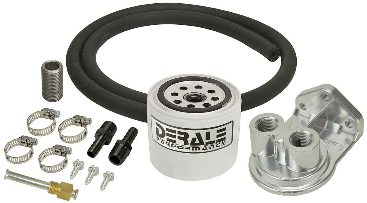 DERALE 1/2" NPT Inlet/Outlet Ports. 3-1/2" O.D x 3-1/8" Derale Standard Transmission Filter Kit DP13090 Autofit