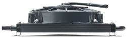DERALE 11/32" Barb Inlets. 13-5/8" L x 10-1/4" H x 3-5/8" W Derale Dyno-Cool 8 Pass Remote Mount Cooler with Fan DP12742 Autofit