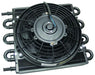 DERALE 11/32" Barb Inlets. 13-5/8" L x 10-1/4" H x 3-5/8" W Derale Dyno-Cool 8 Pass Remote Mount Cooler with Fan DP12742 Autofit