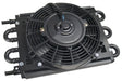 DERALE 11/32" Barb Inlets. 13-5/8" L x 7-5/8" H x 3-5/8" W Derale Dyno-Cool 6 Pass Remote Mount Cooler with Fan DP12740 Autofit