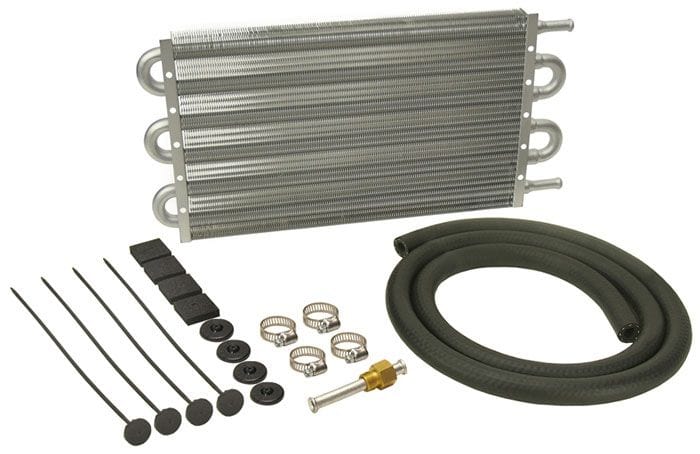 DERALE 11/32" Barb Inlets. 15-1/4" L x 7-1/2" H x 3/4" W Derale Dyno-Cool 6000 Series Transmission Cooler Kit DP12903 Autofit