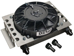 DERALE 12-3/4"W x 9-3/8"H x 4-5/16"D Derale Atomic-Cool Remote Mount Fluid Cooler Kit with Fan DP15850 Autofit