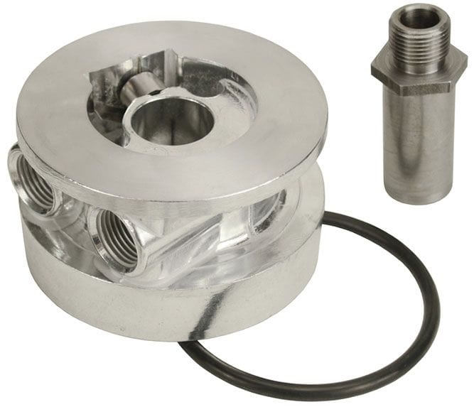 DERALE 13/16" Thread Size, 3/8" NPT Ports Derale Thermostatic Engine Sandwich Adapter Kit (GM applications) DP25720 Autofit