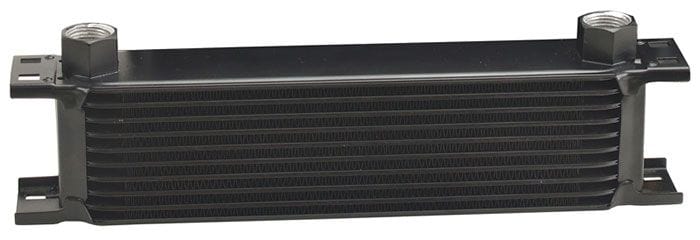 DERALE 13"W x 3-9/16"H x 2"D Derale Stacked Plate Cooler 10 Rows, Inlet Size -10AN O-ring Female DP51078 Autofit