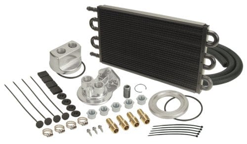 DERALE 16-5/8" L x 7-5/8" H x 3/4quot; W Derale Tube & Fin Engine Oil Cooler Kit (spin on adapter) DP15551 Autofit