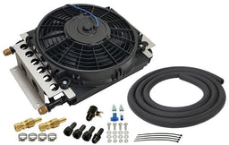 DERALE 16 Pass, x4 -8AN Inlet/Outlet, 11-1/2" H x 15-3/4 W x 5" D Electra-Cool Remote Transmission Cooler Kit DP15900 Autofit