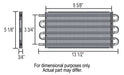 DERALE -6AN 13-1/2" L x 5-1/8" H x 3/4" W Derale Series 7000 Transmission Cooler DP13311 Autofit