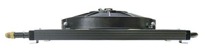 DERALE -6AN Inlets. 17-1/2" L x 10-1/4" H x 3-3/4" W Derale Dyno-Cool 8 Pass Remote Mount Cooler with Fan DP12733 Autofit
