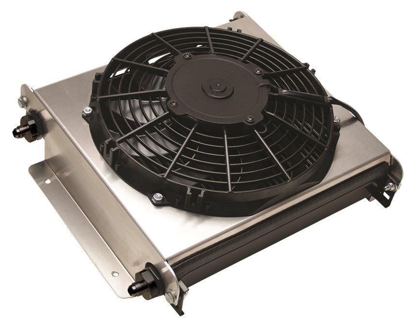 Derale -6AN Male 40 Row Hyper Cool Extreme Cooler with 10" Fan, 14.875" x 13" x 5.625" DP13870 Autofit