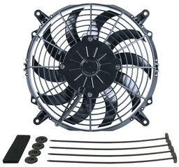 DERALE 820 cfm - Puller Type With Curved Blades 10" High Output Electric Thermo Fan DP16110 Autofit