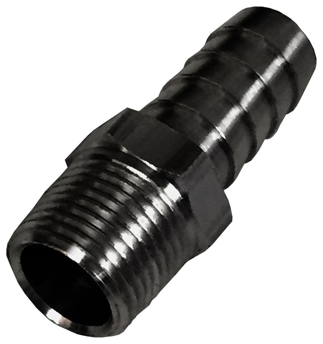 DERALE Derale Straight NPT Hose Barb Fitting 3/8" NPT Male x 1/2" Barb DP98102 Autofit