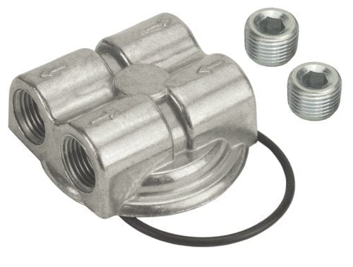DERALE Suit Ford V6 & V8 Derale Engine Spin-On Adapter - Dual Side Ports DP15746 Autofit
