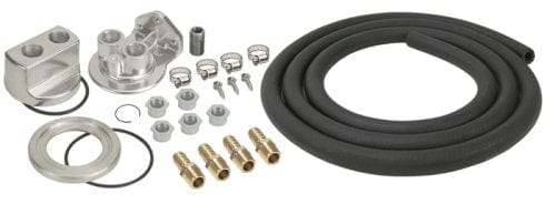 DERALE Suit Various Engine Threads, 1/2" Inlet / Outlet Ports Derale Universal Single Mount - Ports Up Universal Oil Filter Relocation Kit DP1 Autofit