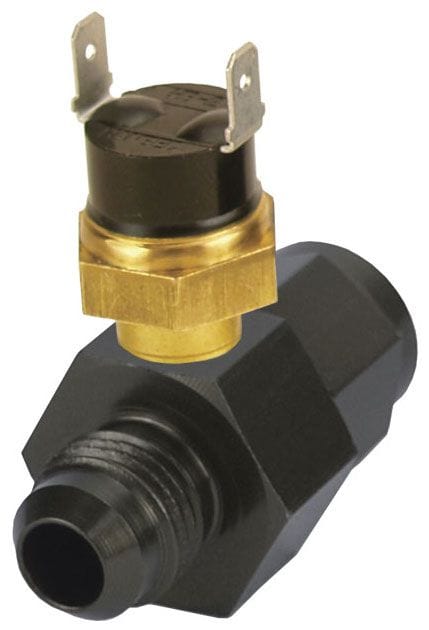 DERALE Turn-On Temperature is 180°F Derale Premium Series In-Line Fluid Thermostat -6AN x -6AN DP35020 Autofit