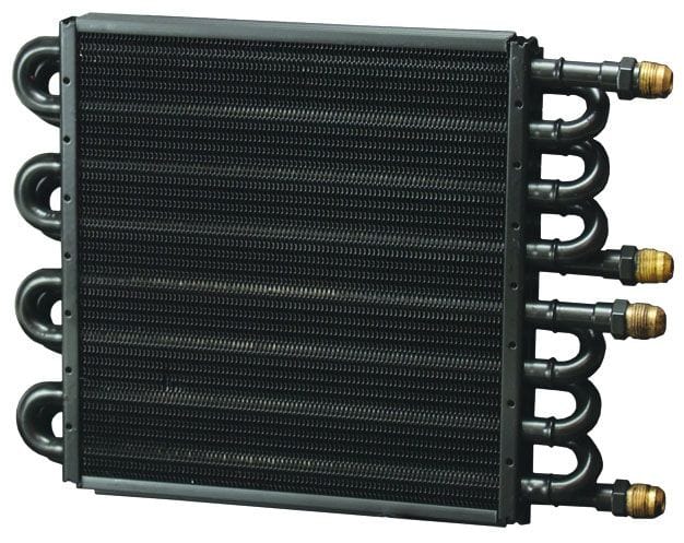 DERALE x4 -8AN Inlet/Outlet, 10-1/2" H x 9-5/8 L x 1-3/4" W Dual Circuit Electra-Cool Cooler DP15301 Autofit
