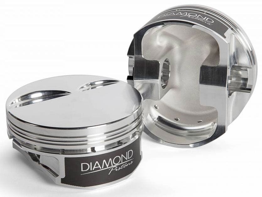Diamond Pistons 4.030" bore, 4.000" stroke, 6.125" rod length, -15cc dome volume LS1/LS6 Dish Top Forged Pistons With Rings D11506-R1-8-H Autofit