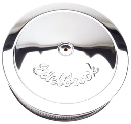 EDELBROCK 14" diameter with 3" element, 3-3/4" overall height Pro-Flo Chrome Air Cleaner ED1221 Autofit