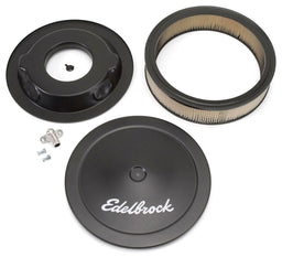 EDELBROCK 14" round Air Cleaner with black powder coat finish, 3-3/4" tall Signature Series Air Cleaner ED1223 Autofit