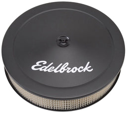 EDELBROCK 14" round Air Cleaner with black powder coat finish, 3-3/4" tall Signature Series Air Cleaner ED1223 Autofit