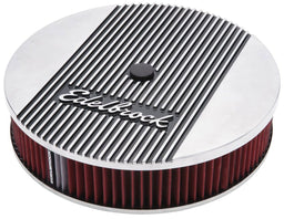 EDELBROCK 14" x 3" With 5/8" Drop Base Elite 2 Series Round Air Cleaner - Polished ED4266 Autofit