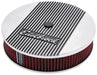 EDELBROCK 14" x 3" With 5/8" Drop Base Elite 2 Series Round Air Cleaner - Polished ED4266 Autofit