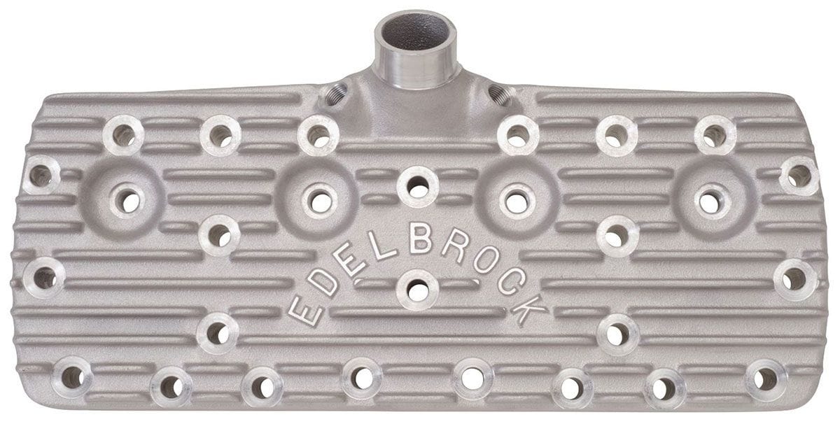 EDELBROCK 1938-48 Ford-Mercury 24-stud 65cc combustion chamber Block Letter Logo Ford Flathead Cylinder Head ED1126 Autofit