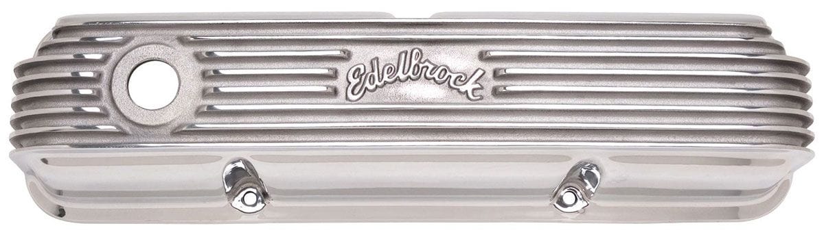 EDELBROCK 1958-1976 Ford FE, 5" overall ht. Classic Aluminium Series Valve Covers - Polished Finish ED4162 Autofit